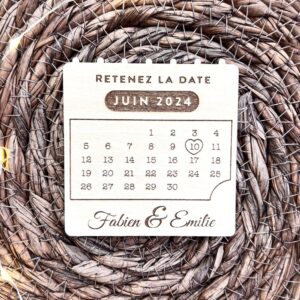 Magnet mariage forme Calendrier